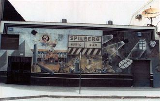 Pintura mural (realizado con imprimacion y pintura plastica y dos manos de latex año 1990