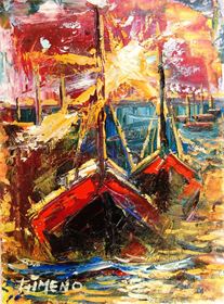Marina (Gimenismo) : Oleo sobre tela 24x30 Marina (Gimenismo)