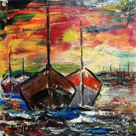Marina Gimenismo : oleo sobre tela (espatula)30x30 Marina Gimenismo